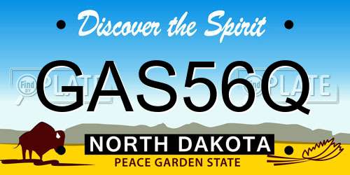 GAS56Q North Dakota License Plate