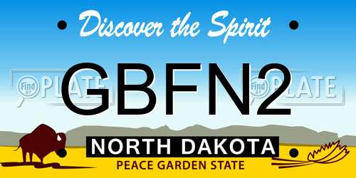 GBFN2 North Dakota License Plate