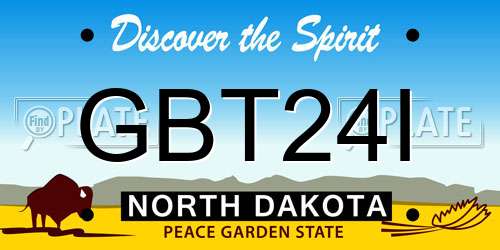GBT24I North Dakota License Plate