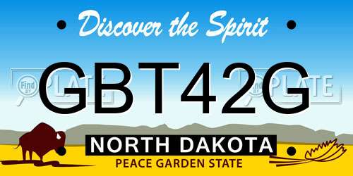 GBT42G North Dakota License Plate