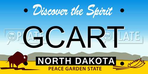 GCART North Dakota License Plate