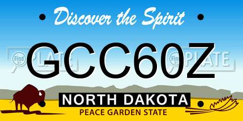 GCC60Z North Dakota License Plate