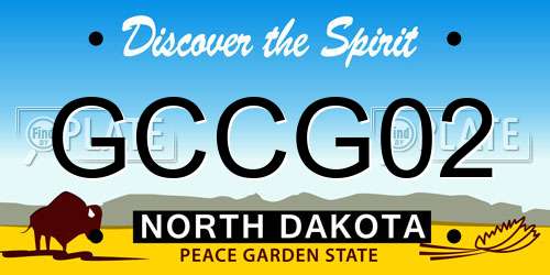 GCCG02 North Dakota License Plate