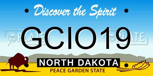 GCIO19 North Dakota License Plate
