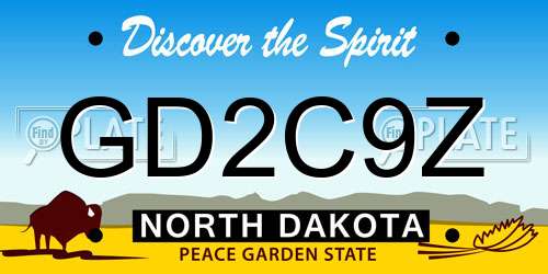 GD2C9Z North Dakota License Plate