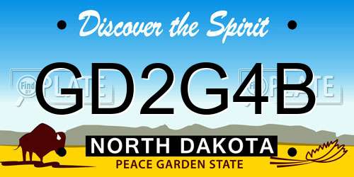 GD2G4B North Dakota License Plate