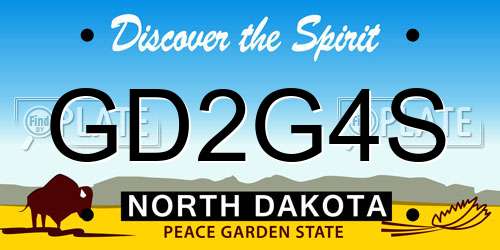 GD2G4S North Dakota License Plate