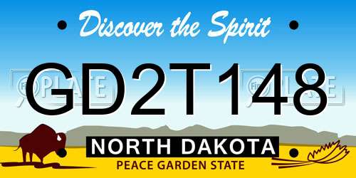 GD2T148 North Dakota License Plate