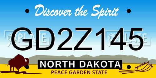 GD2Z145 North Dakota License Plate