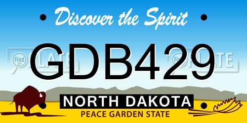 GDB429 North Dakota License Plate