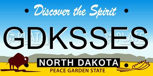 GDKSSES North Dakota License Plate