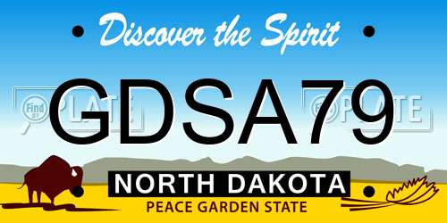 GDSA79 North Dakota License Plate
