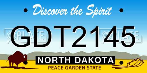 GDT2145 North Dakota License Plate