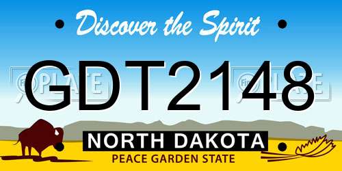 GDT2148 North Dakota License Plate
