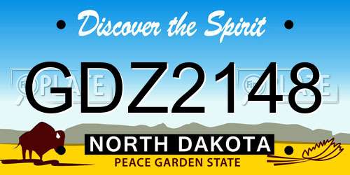 GDZ2148 North Dakota License Plate