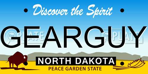 GEARGUY North Dakota License Plate