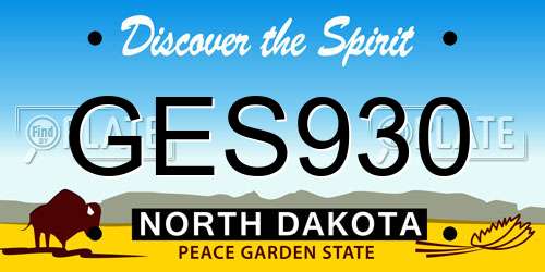 GES930 North Dakota License Plate