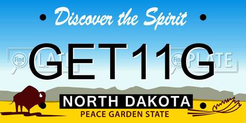 GET11G North Dakota License Plate