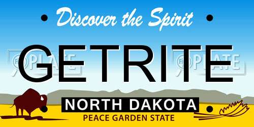 GETRITE North Dakota License Plate