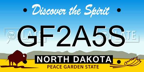 GF2A5S North Dakota License Plate