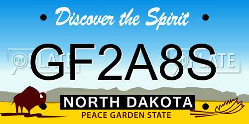 GF2A8S North Dakota License Plate