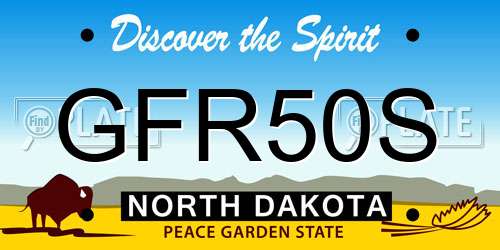 GFR50S North Dakota License Plate