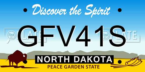 GFV41S North Dakota License Plate
