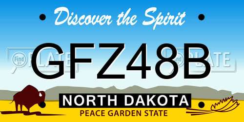 GFZ48B North Dakota License Plate