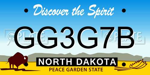 GG3G7B North Dakota License Plate