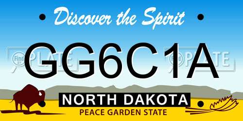 GG6C1A North Dakota License Plate