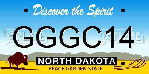 GGGC14 North Dakota License Plate