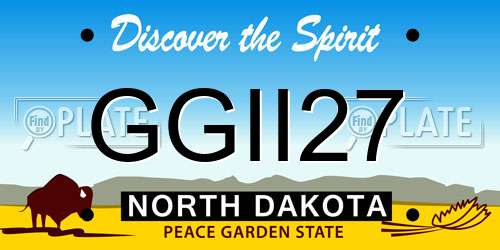 GGII27 North Dakota License Plate