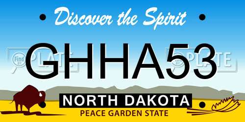 GHHA53 North Dakota License Plate