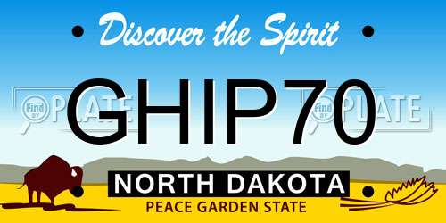 GHIP70 North Dakota License Plate