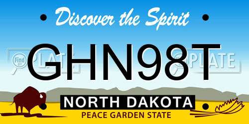 GHN98T North Dakota License Plate