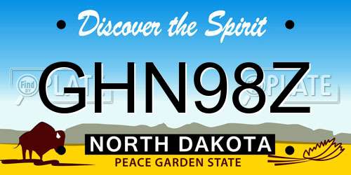 GHN98Z North Dakota License Plate