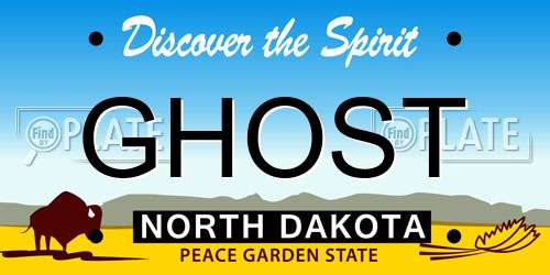 GHOST North Dakota License Plate