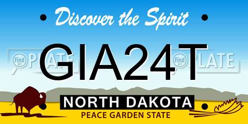 GIA24T North Dakota License Plate