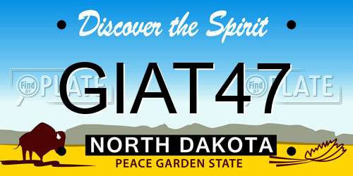 GIAT47 North Dakota License Plate