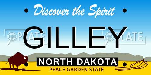 GILLEY North Dakota License Plate