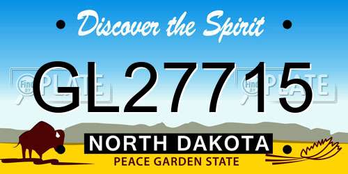 GL27715 North Dakota License Plate