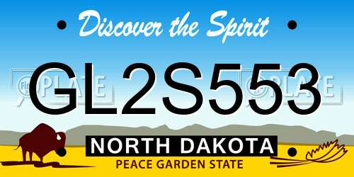 GL2S553 North Dakota License Plate