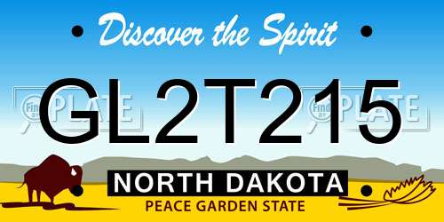 GL2T215 North Dakota License Plate