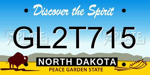GL2T715 North Dakota License Plate