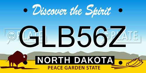 GLB56Z North Dakota License Plate