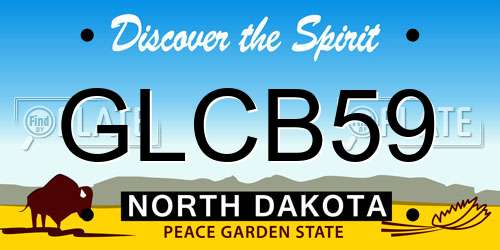 GLCB59 North Dakota License Plate