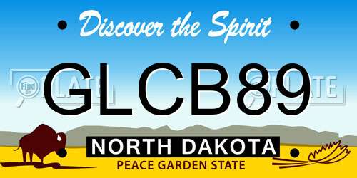 GLCB89 North Dakota License Plate