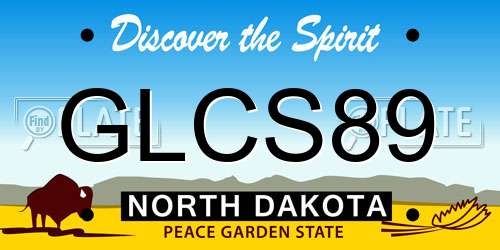 GLCS89 North Dakota License Plate