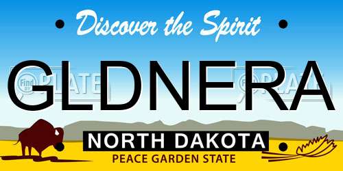 GLDNERA North Dakota License Plate