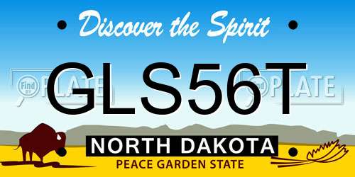 GLS56T North Dakota License Plate